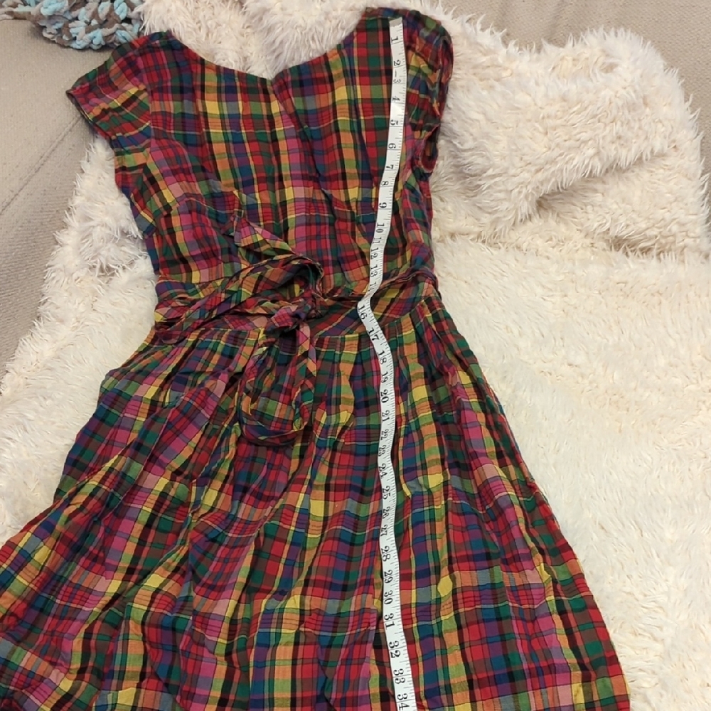 eShakti Multicolor Plaid Dress Size Small - Picture 16 of 16